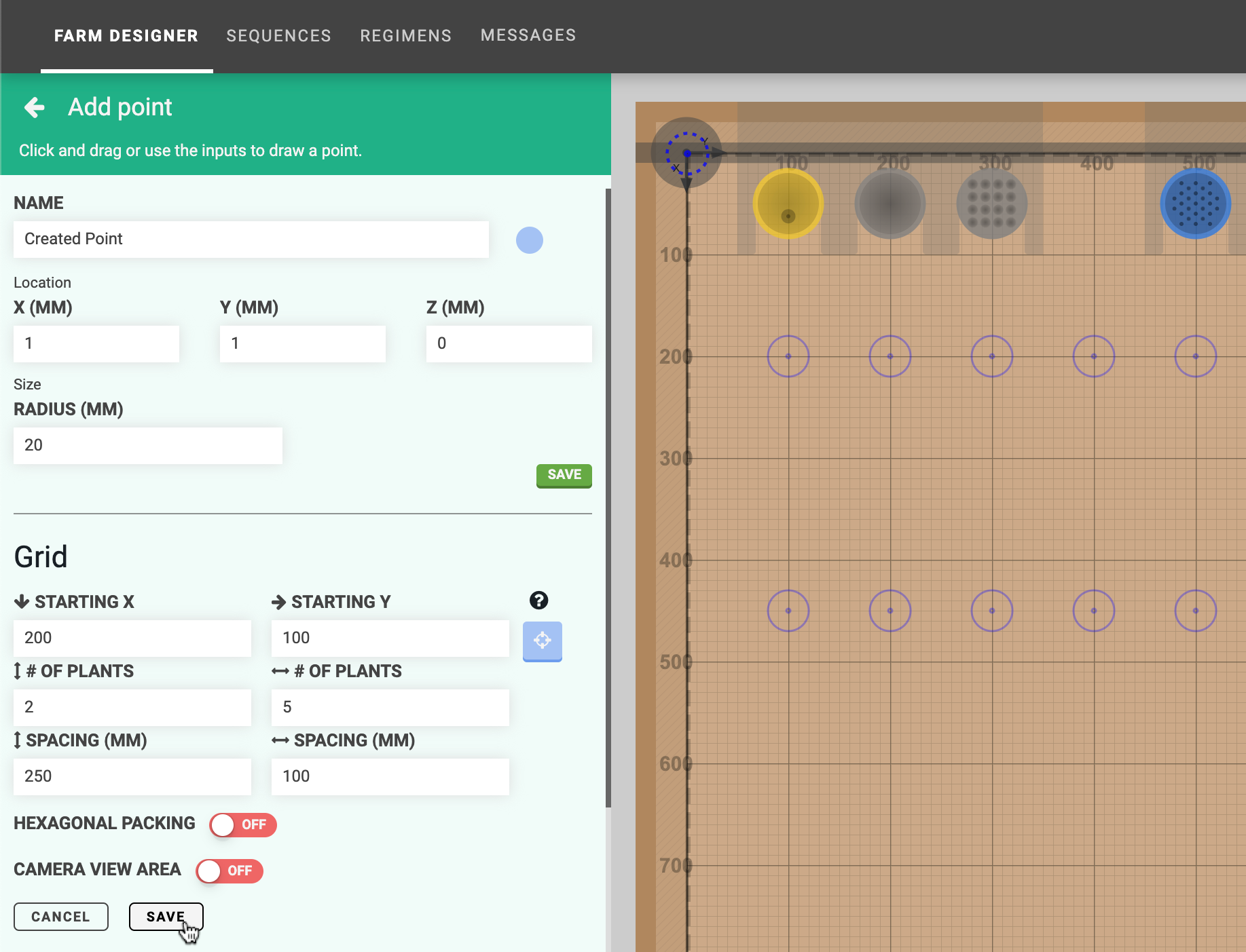 add point grid