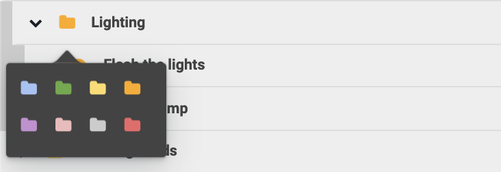 folder color selection