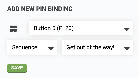 move away pin binding
