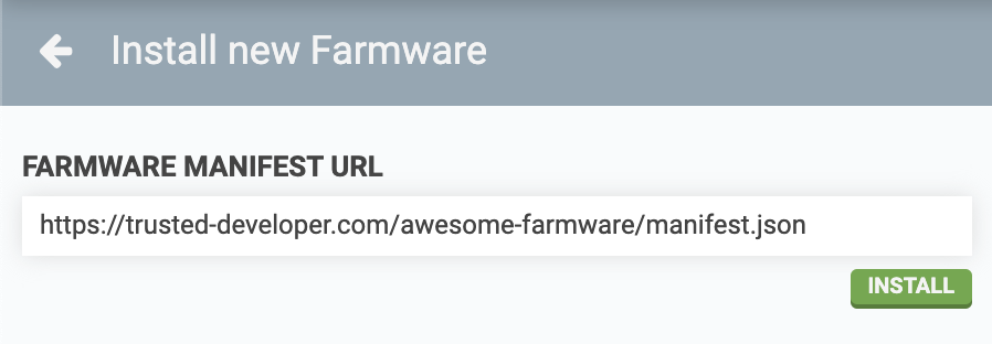 install new farmware