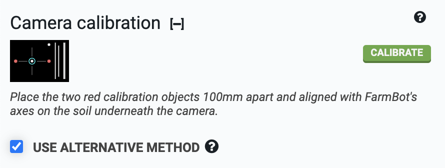 alternate camera calibration method