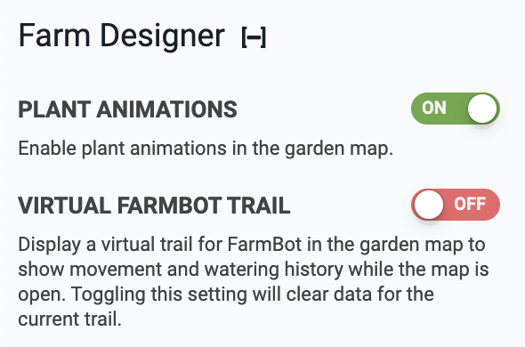 farm designer settings