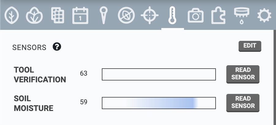 sensors panel