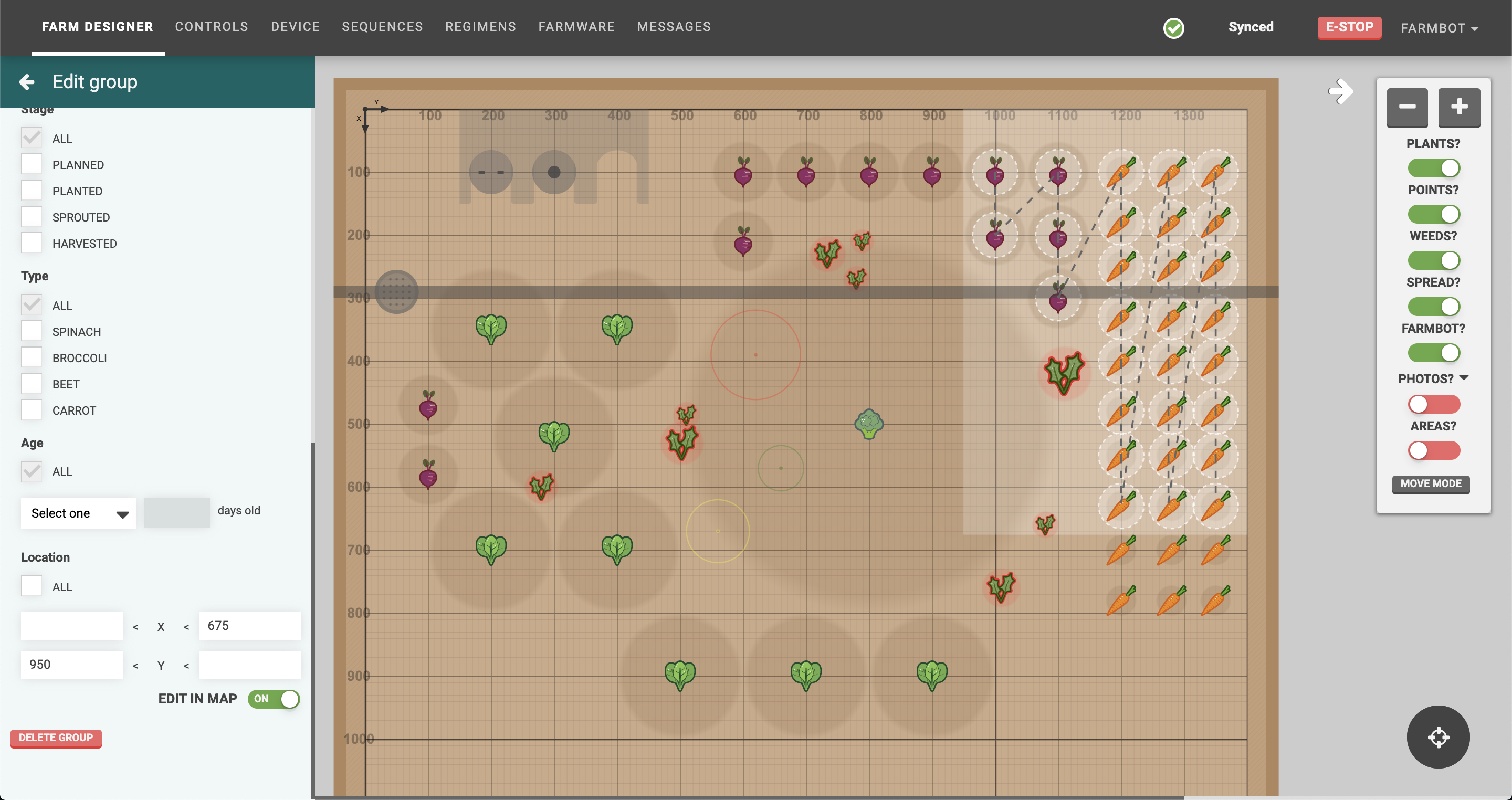 half-bounded location group