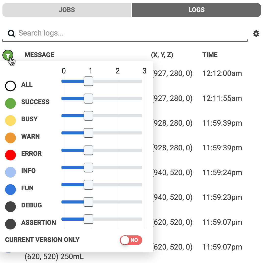 log filters