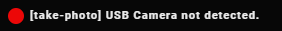 usb camera not detected log message