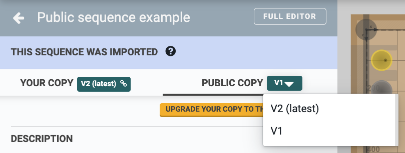 public copy version picker