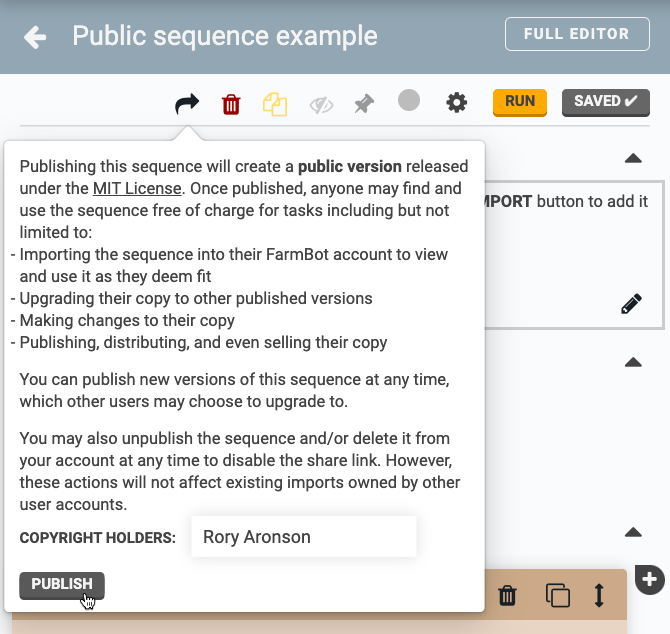 publish sequence