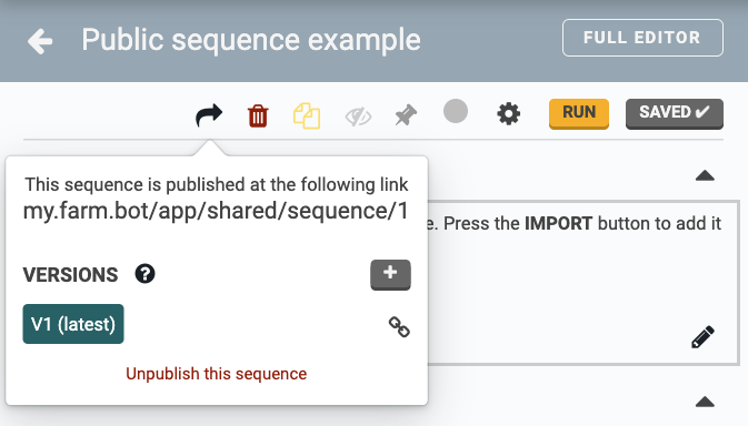 published sequence