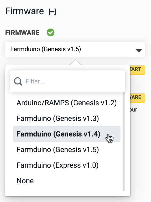 firmware selection menu genesis v1.4