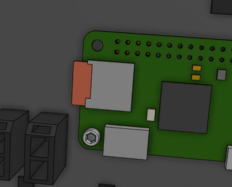 MicroSD card slot on the Raspberry Pi Zero W