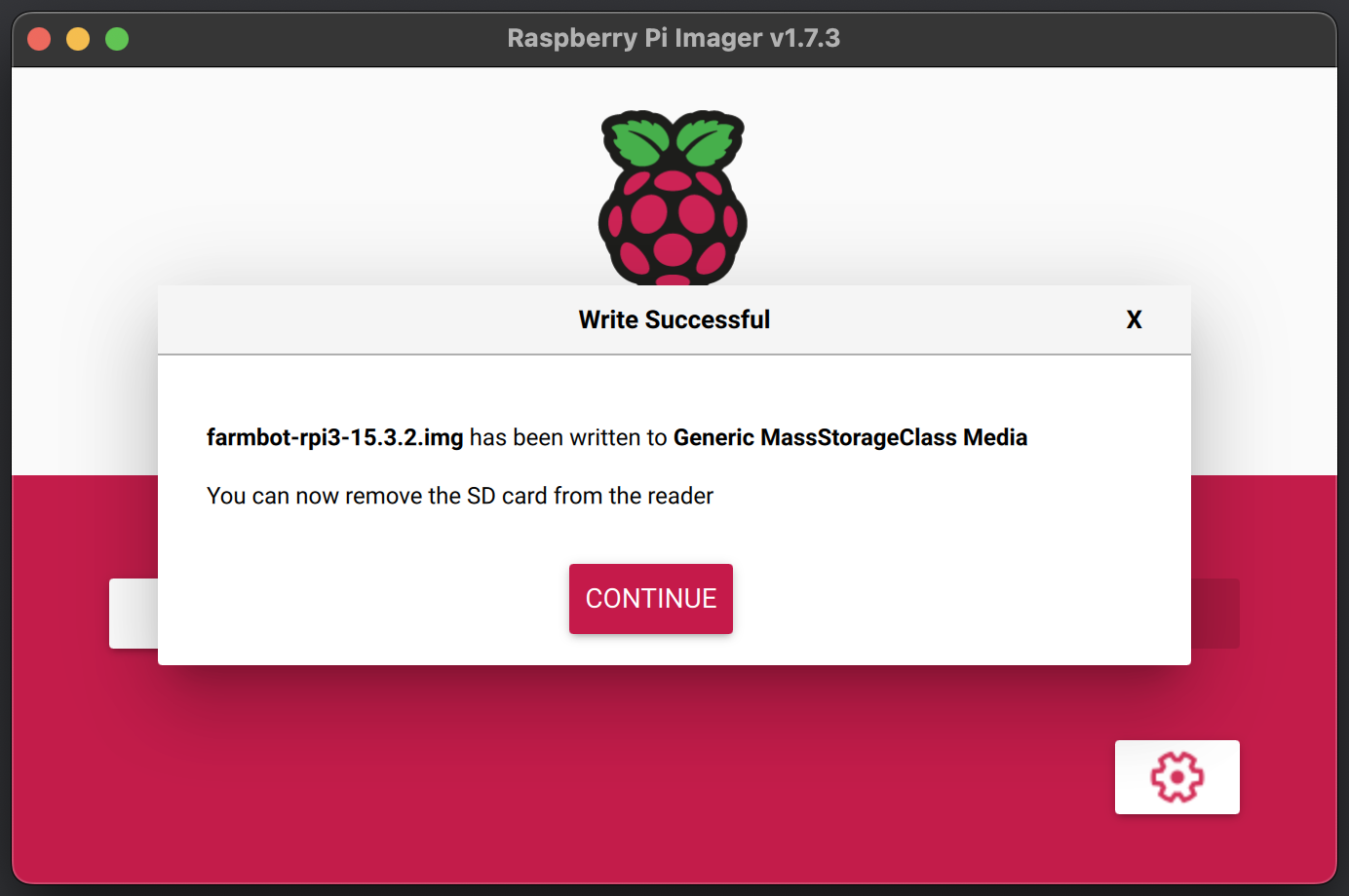 raspberry pi imager complete